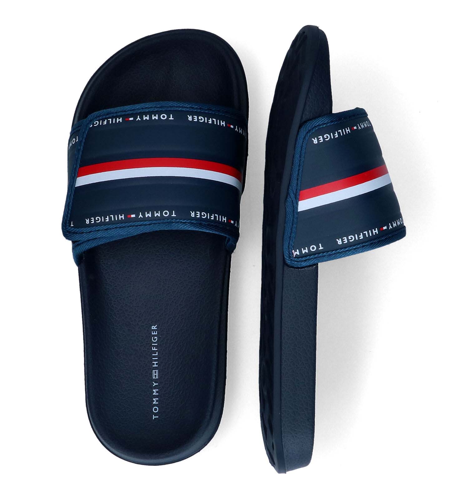 Badslippers blauw