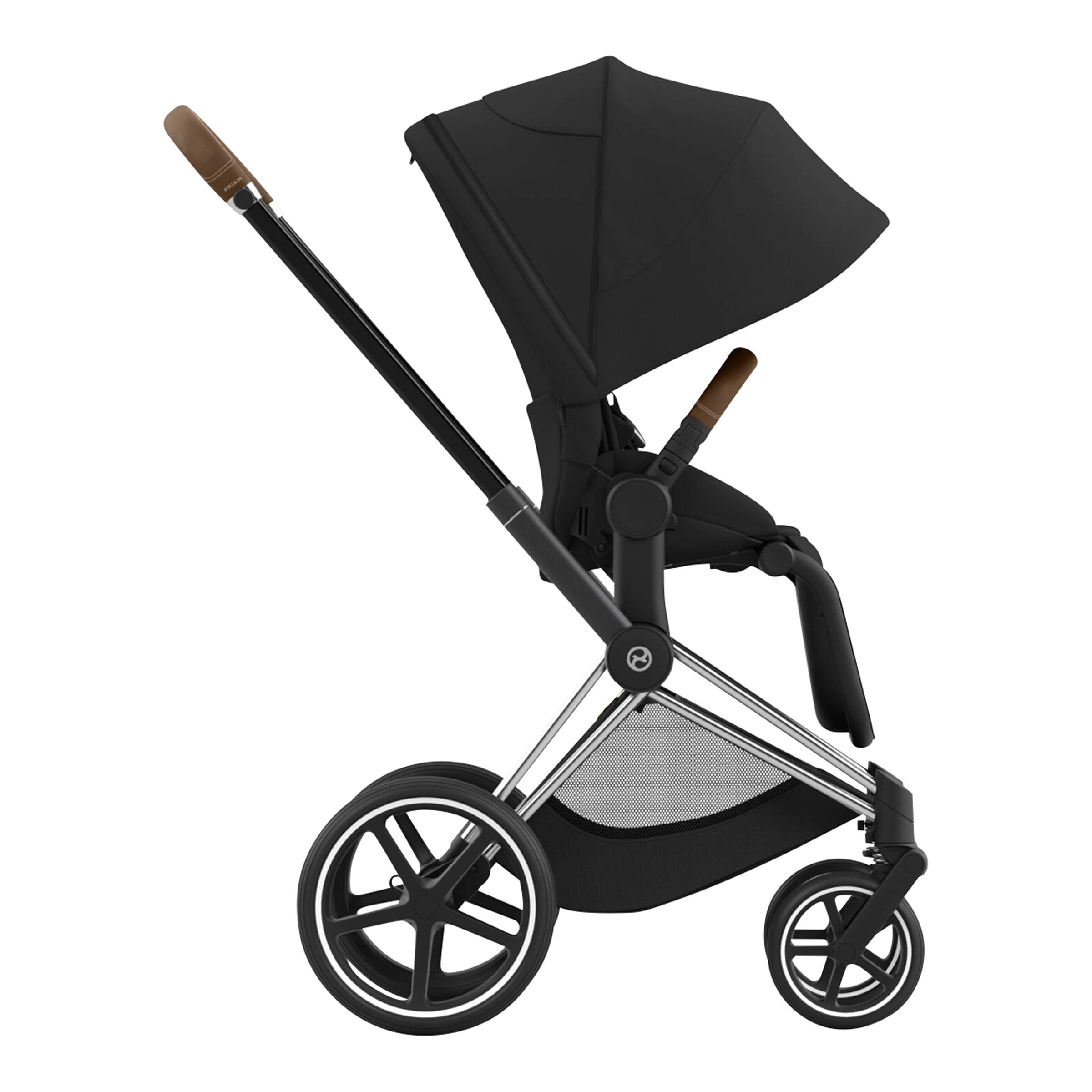Cybex - PLATINUM Kombikinderwagen PRIAM Trio-Set inkl. Babyschale Cloud T i-Size chrome brown / sepia black
