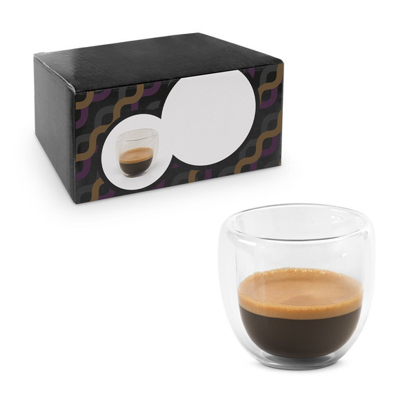 hi!dea 93873 - Set à café en verre isotherme avec 2 verres