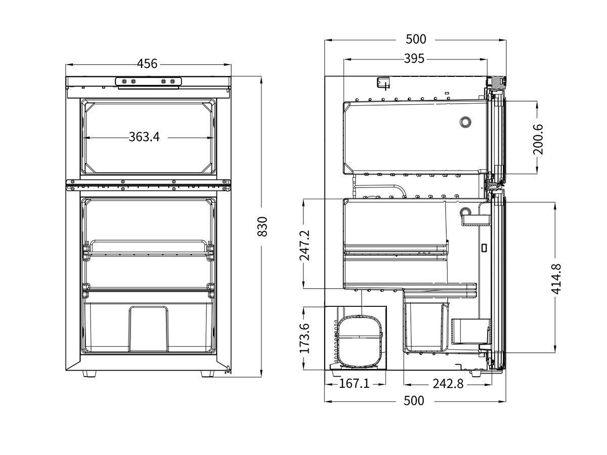 Obelink Coolfit 80 Duo compressor koelkast