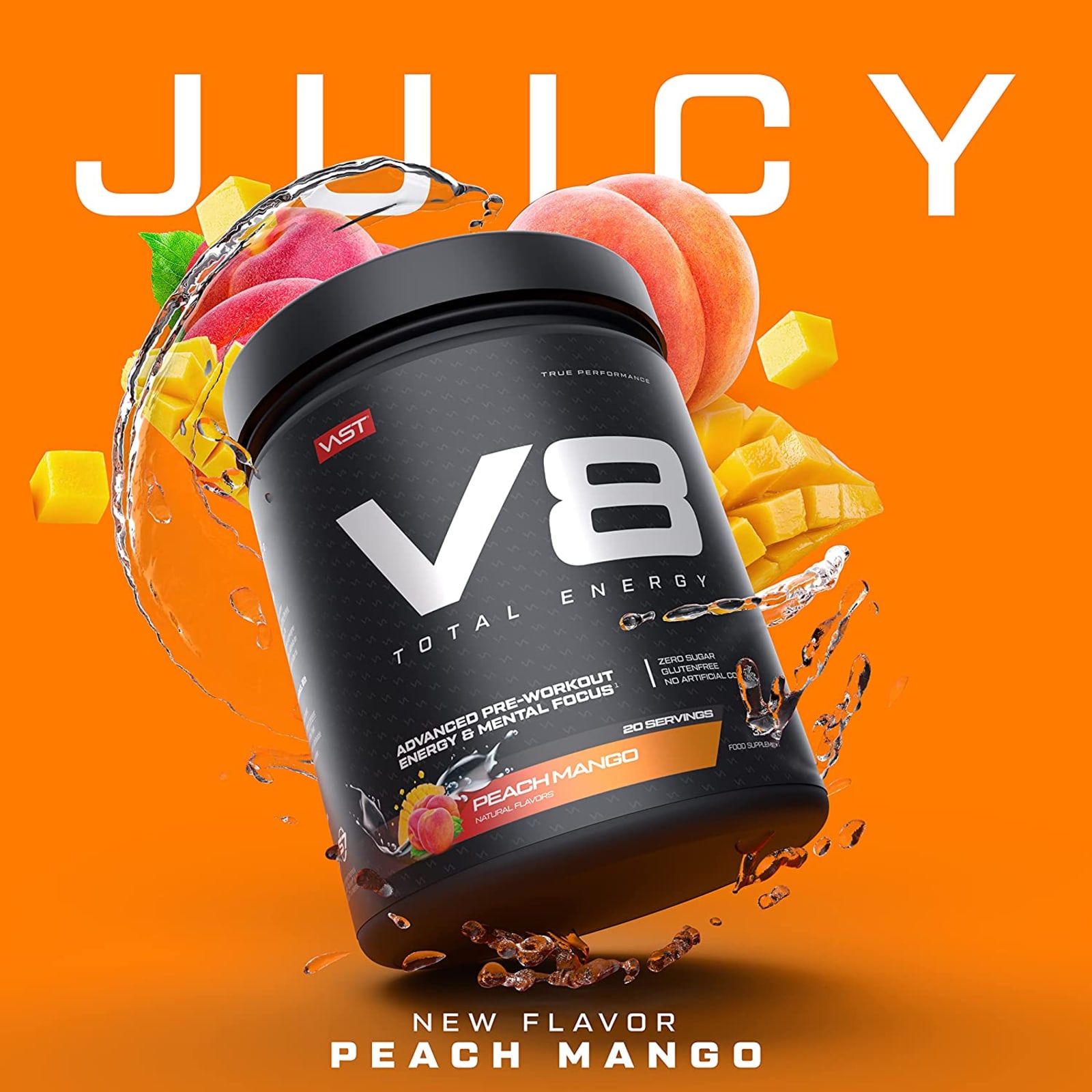 V8 - Total Energy Pre-Workout - 314g - Peach Mango