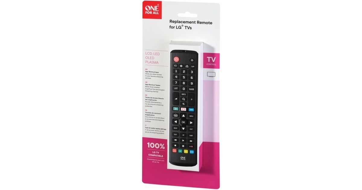 One for allLG TV Replacement Remote afstandsbediening  (Zwart)