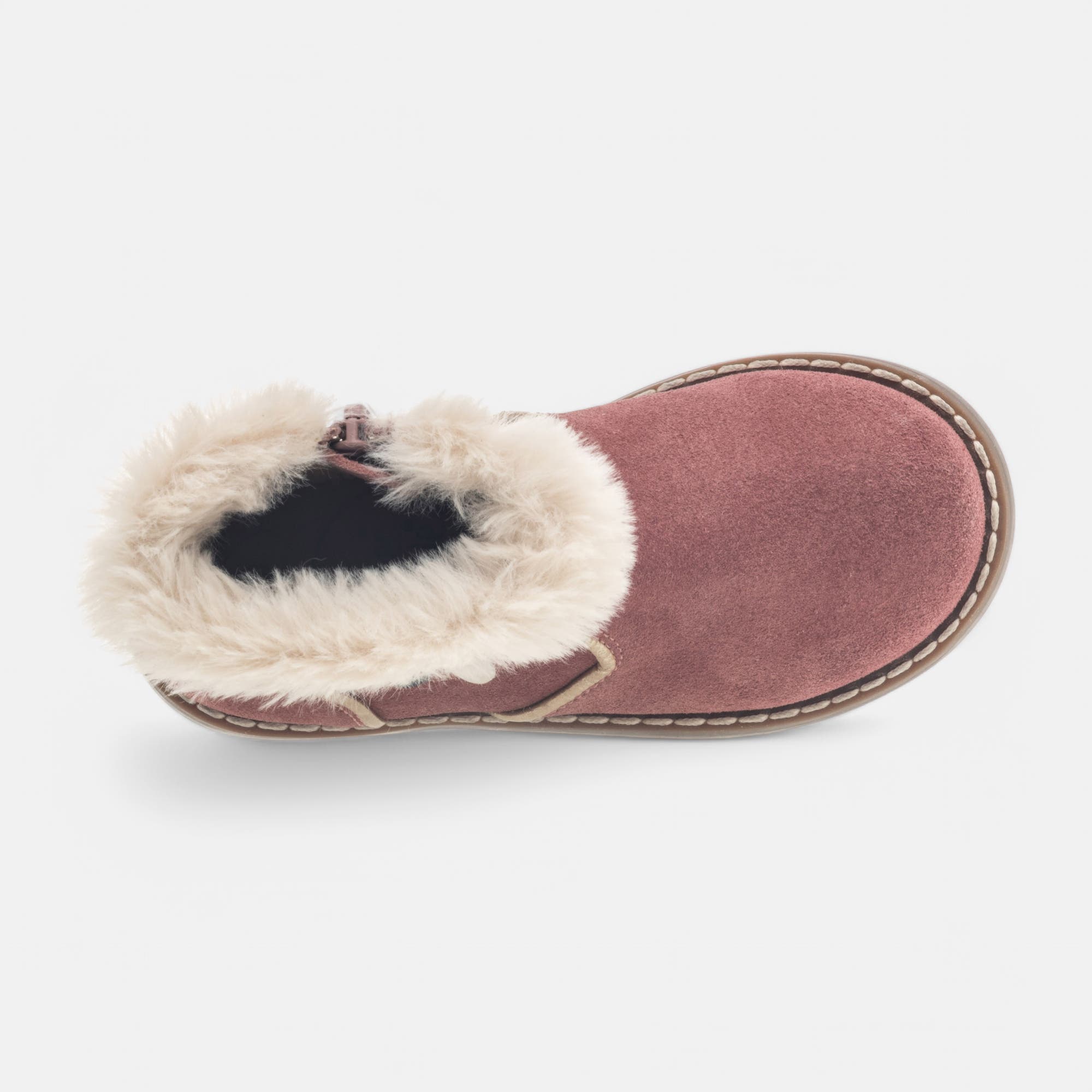 Bottines Fille en cuir rose