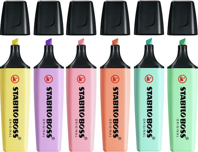 Markeringstusj BOSS Original pastell 6-pk Stabilo