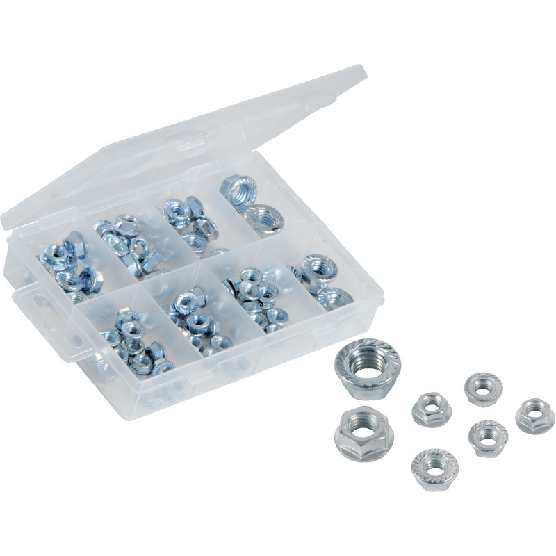 Set moeren met aangegoten ring 78-delig