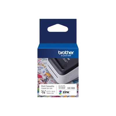Brother CZ-13 - Ruban d'étiquettes auto-adhésives - 1 rouleau (19 mm x 5 m) - couleurs