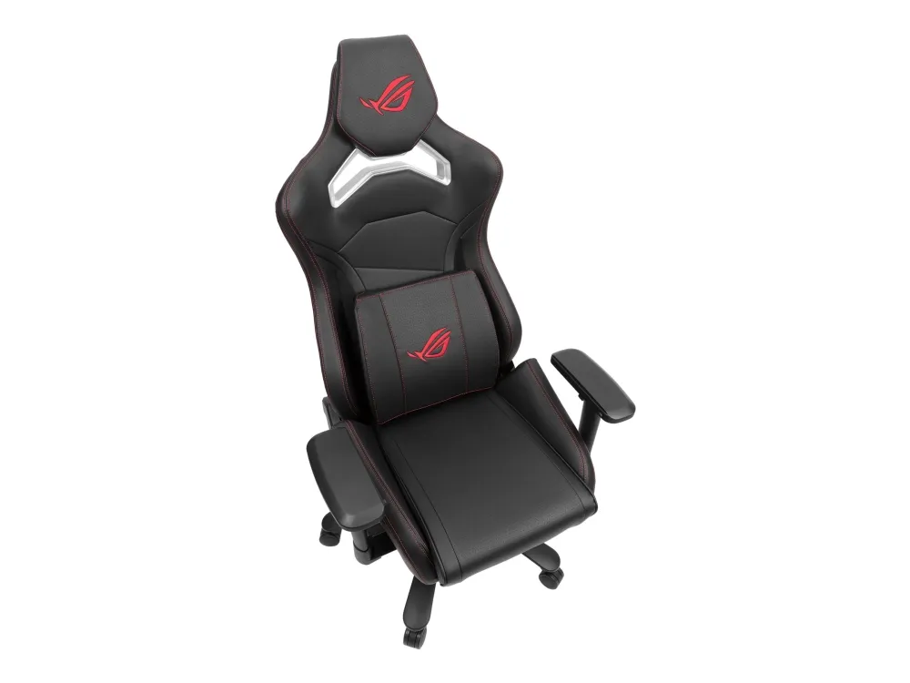 ASUS ROG Chariot Core - Stol - ergonomisk - armstøtter - T-formet - vippe - drejeled - kunstig læder