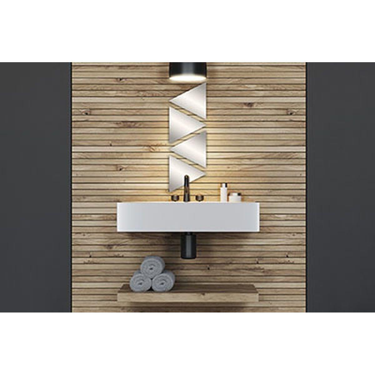 SET 4 MIROIRS TRIANGLES 20X17.5CM UNI