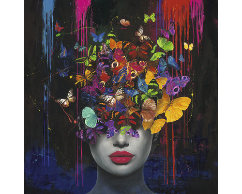 Canvas print Origineel Vlindergezicht VI 90x90 cm