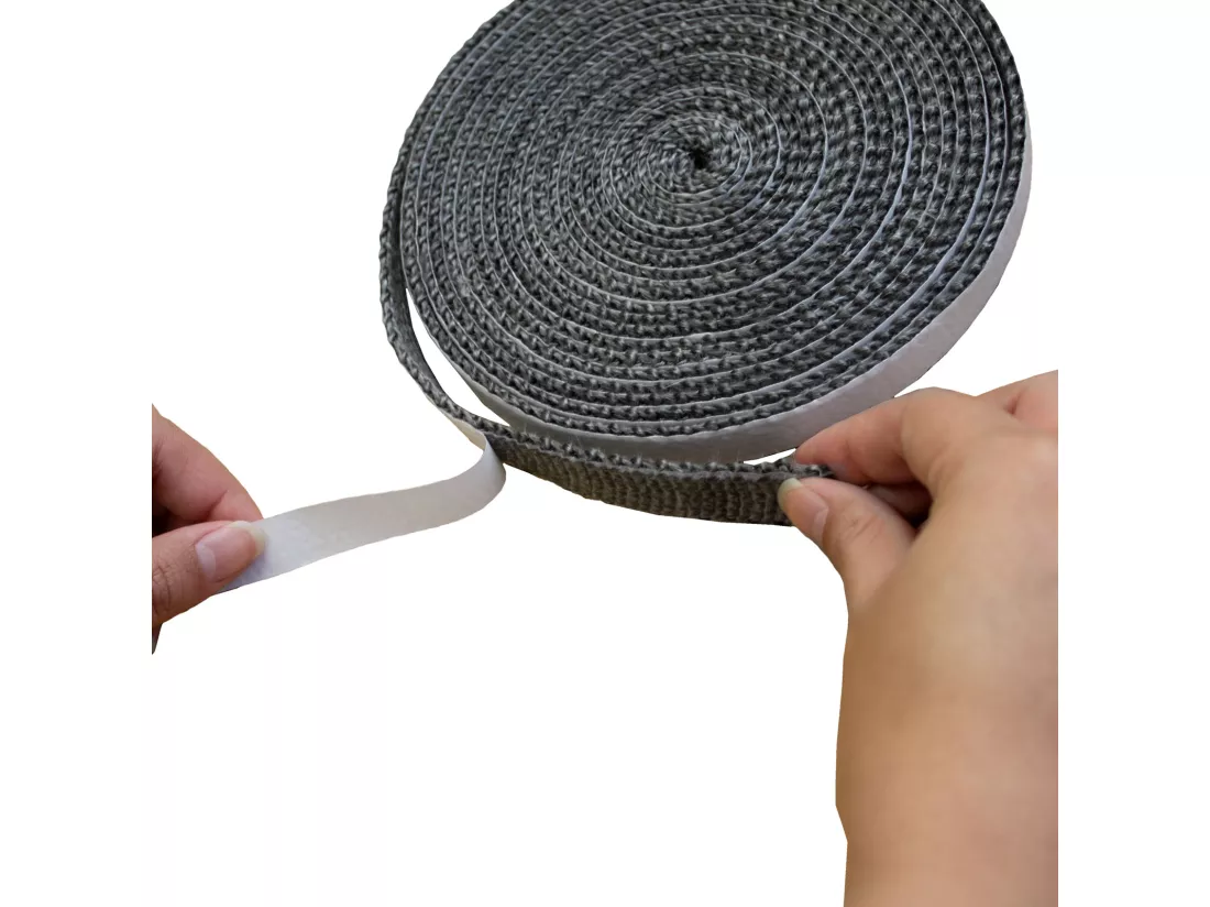 Bande d'étanchéité pour grille de fumoir avec fibre de verre autocollante résistante à la chaleur 6 m