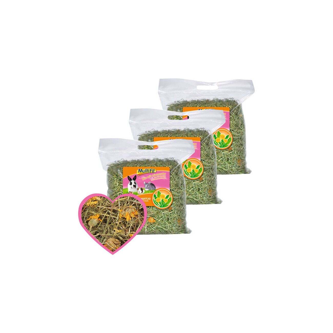 MultiFit Heu Löwenzahn 3x500 g