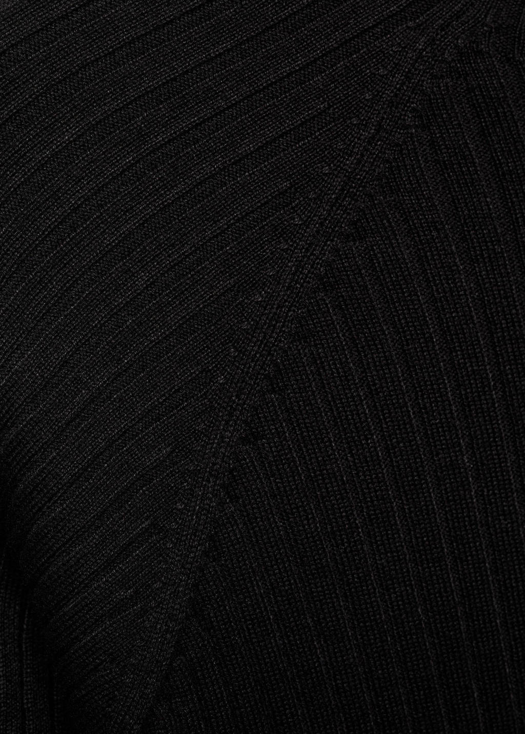 MANGO TEEN trui zwart rib gebreid