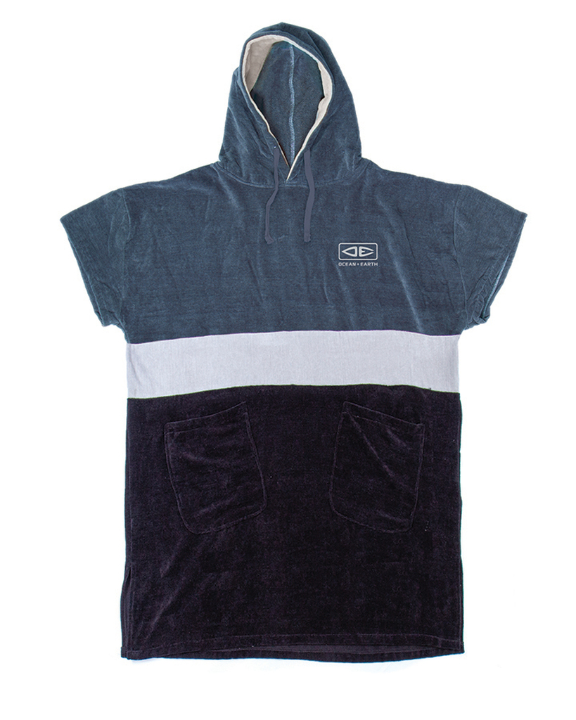 Ocean and earth Strike hooded - poncho Navy