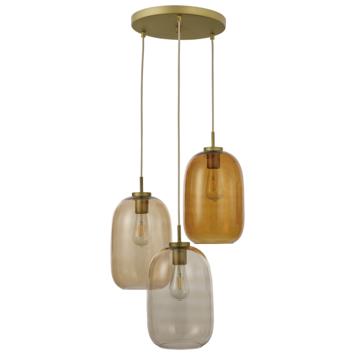 KARWEI hanglamp Flore beige 3-lichts Ø46cm