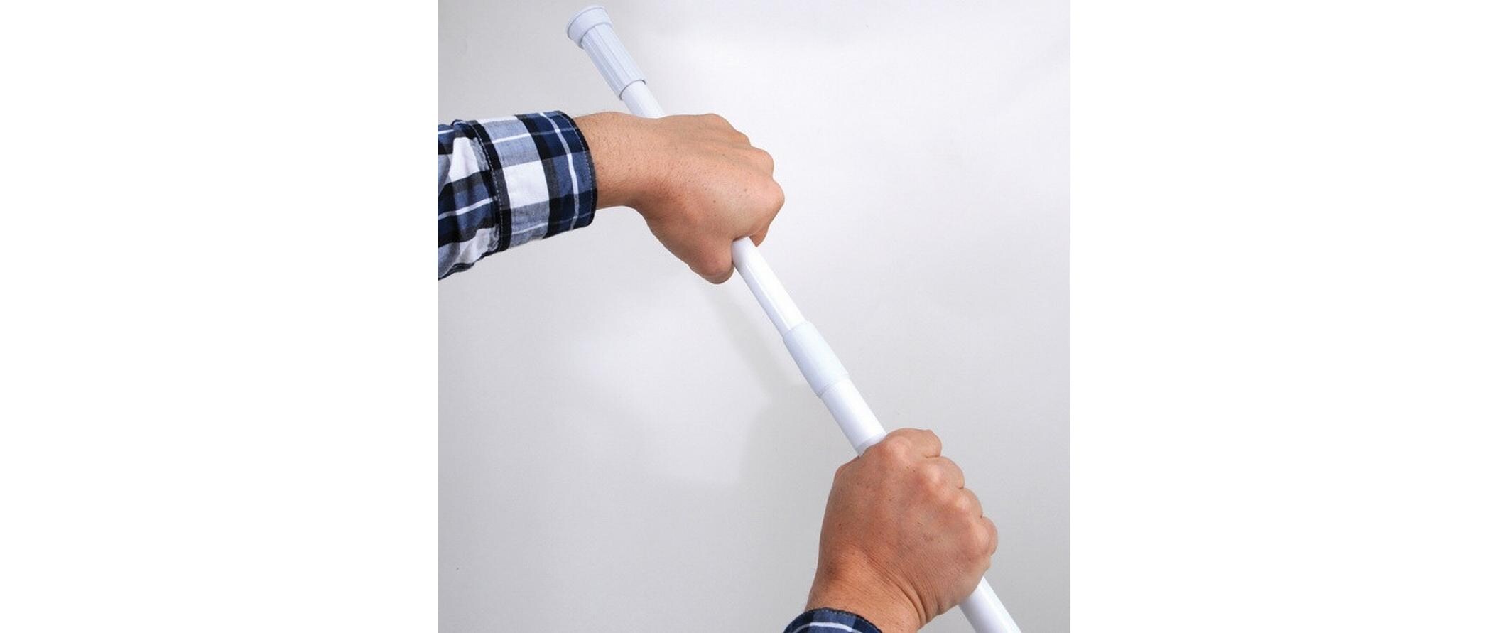 Duschvorhangstange 70 - 120 cm, WeissAusziehbare Duschvorhangstange