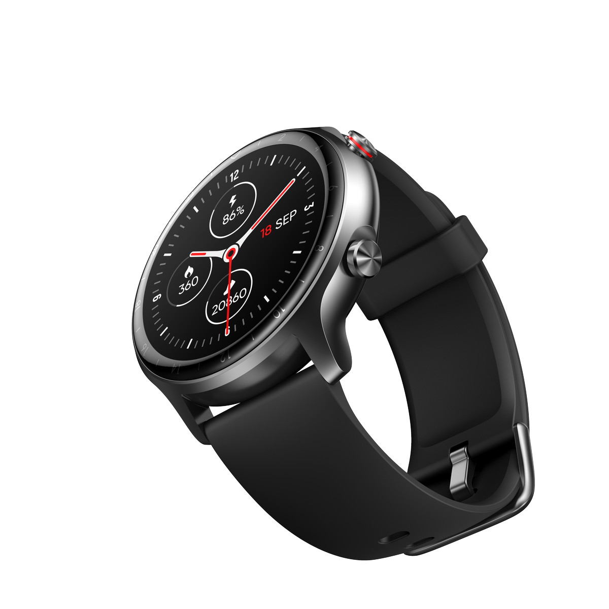 Montre SMARTY 2.0 arena mixte connecté céramique noire bracelet silicone noir