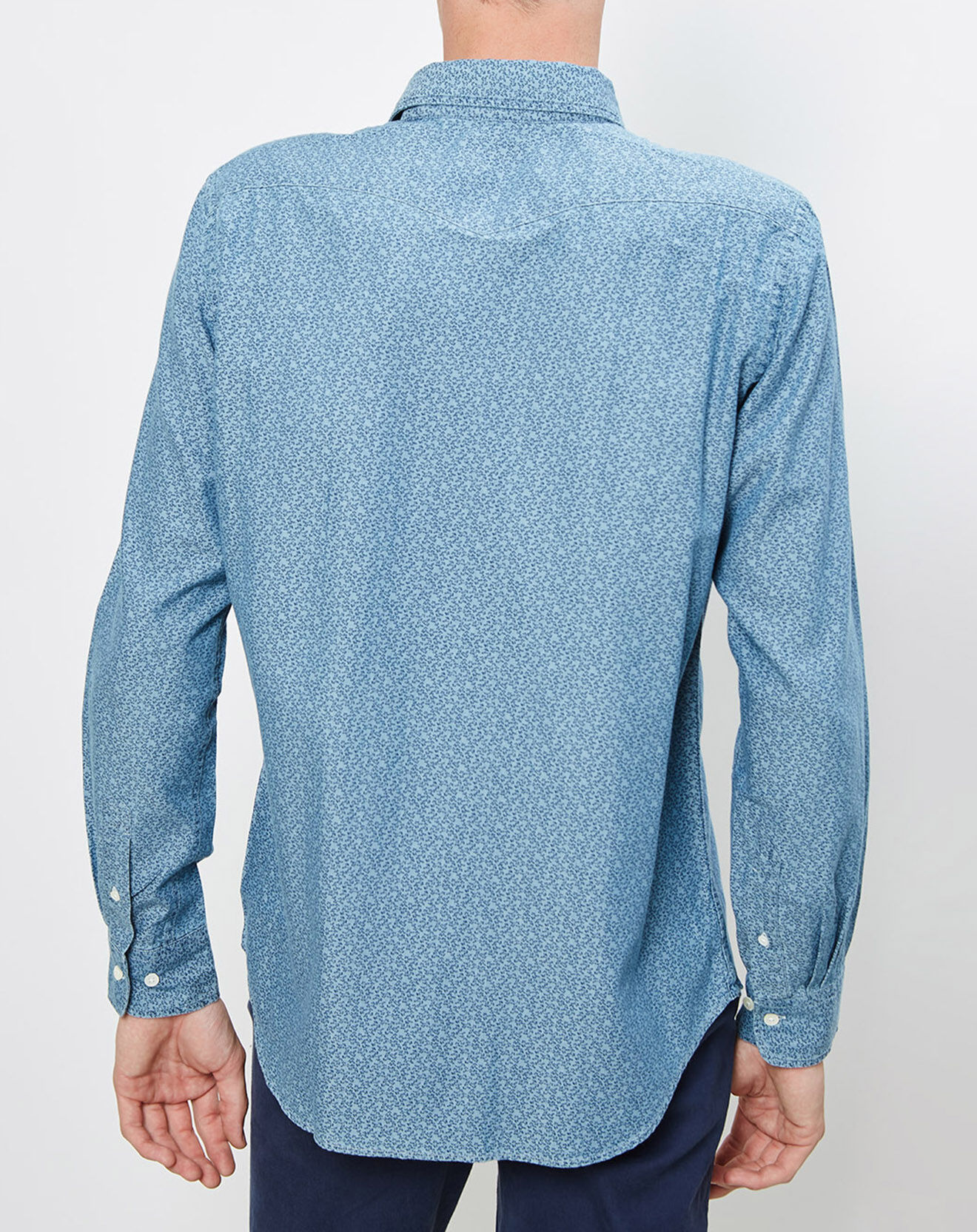 Hartford Chemise Slim Storm à imprimé fleuri bleu clair