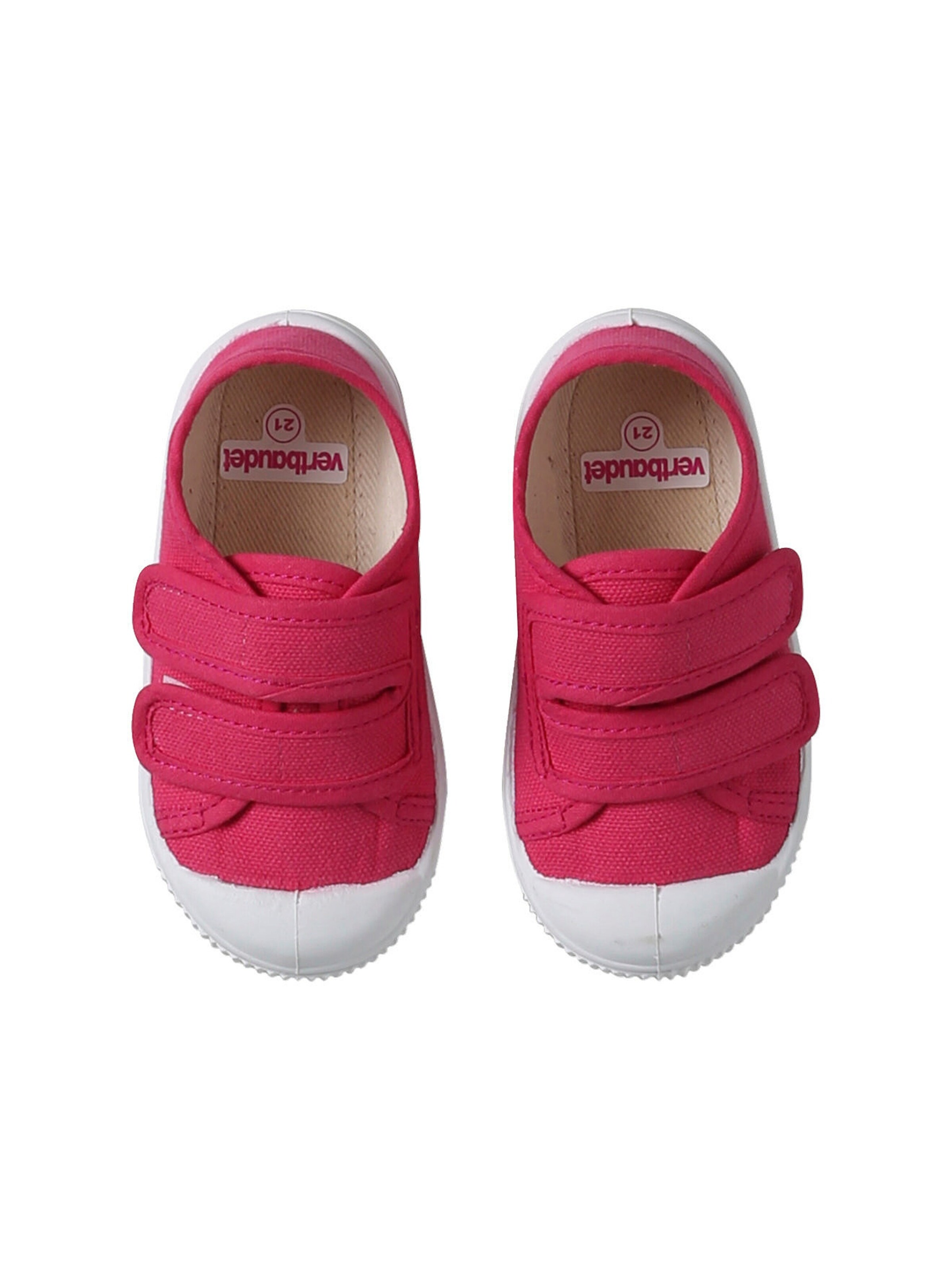 Vertbaudet Baby Stoffschuhe mit Klettriemchen fuchsia