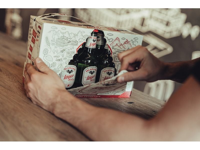 Valaisanne Lager Bier 10 x 0.33 l Würziges Schweizer Lagerbier