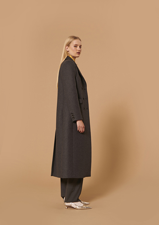 Manteau Marziagris en drap caban