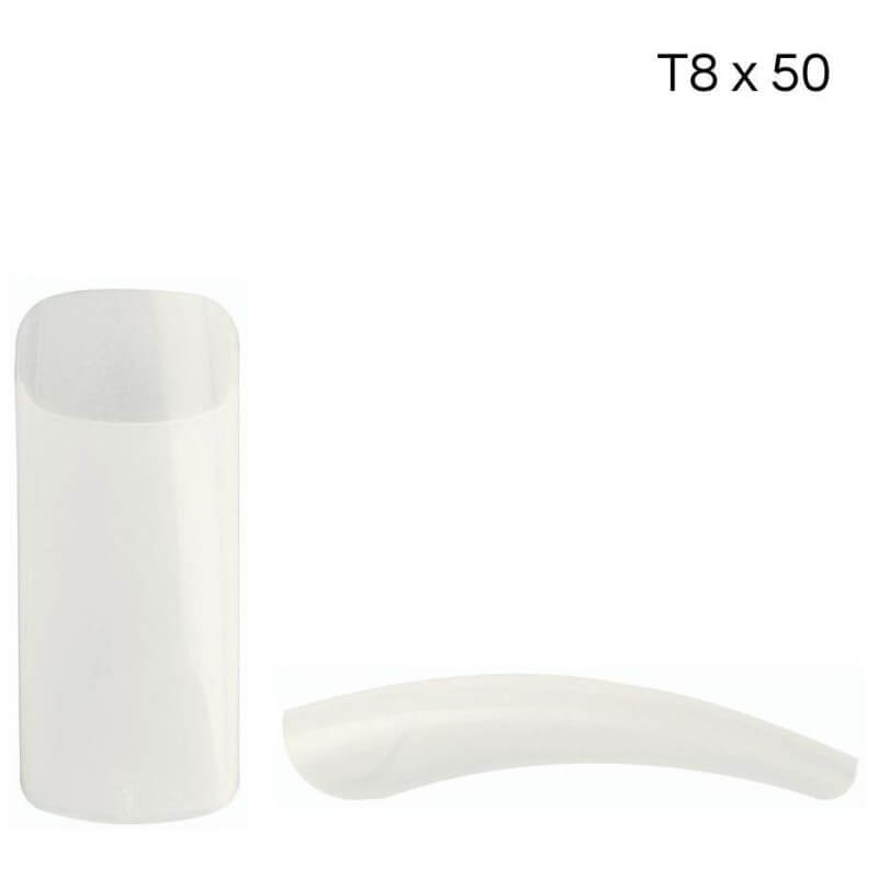 Boîte 50 Tips naturels carrés à bande longue Taille 8