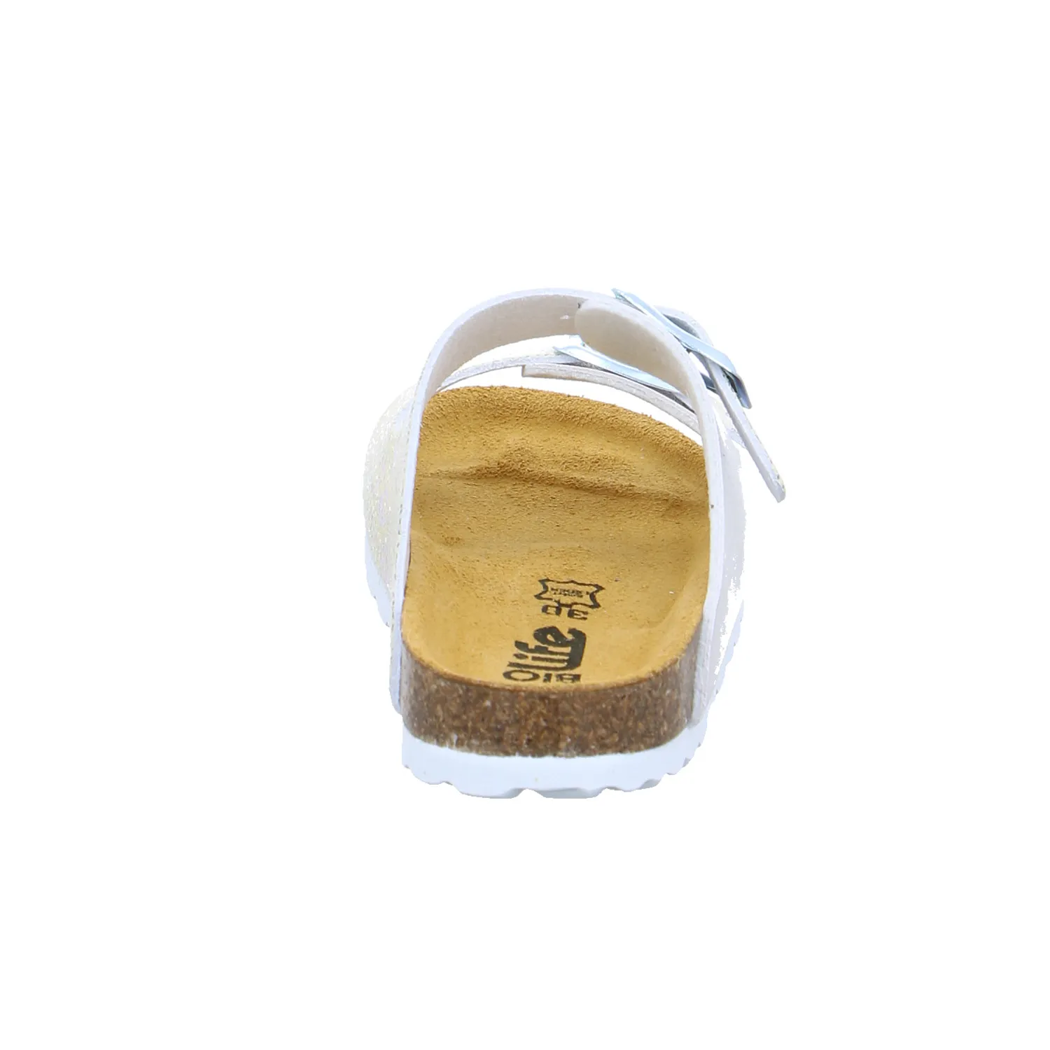 BIOLife Kinder-Pantolette Offwhite Lederimitat  Mädchen