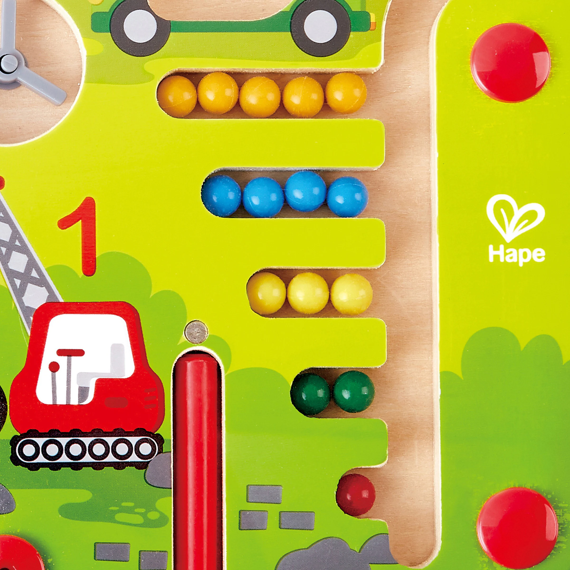 Hape Magnetspiel Baufahrzeuge-Labyrinth