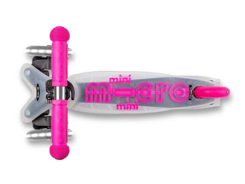 Micro Mobility Kickboard Mini Micro Deluxe Flux LED Neon Pi Kinderroller mit 3 Rädern