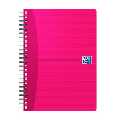 Oxford Office Essentials - Cahier à spirale A5 - 100 pages - petits carreaux (5x5 mm) - disponible dans différentes couleurs