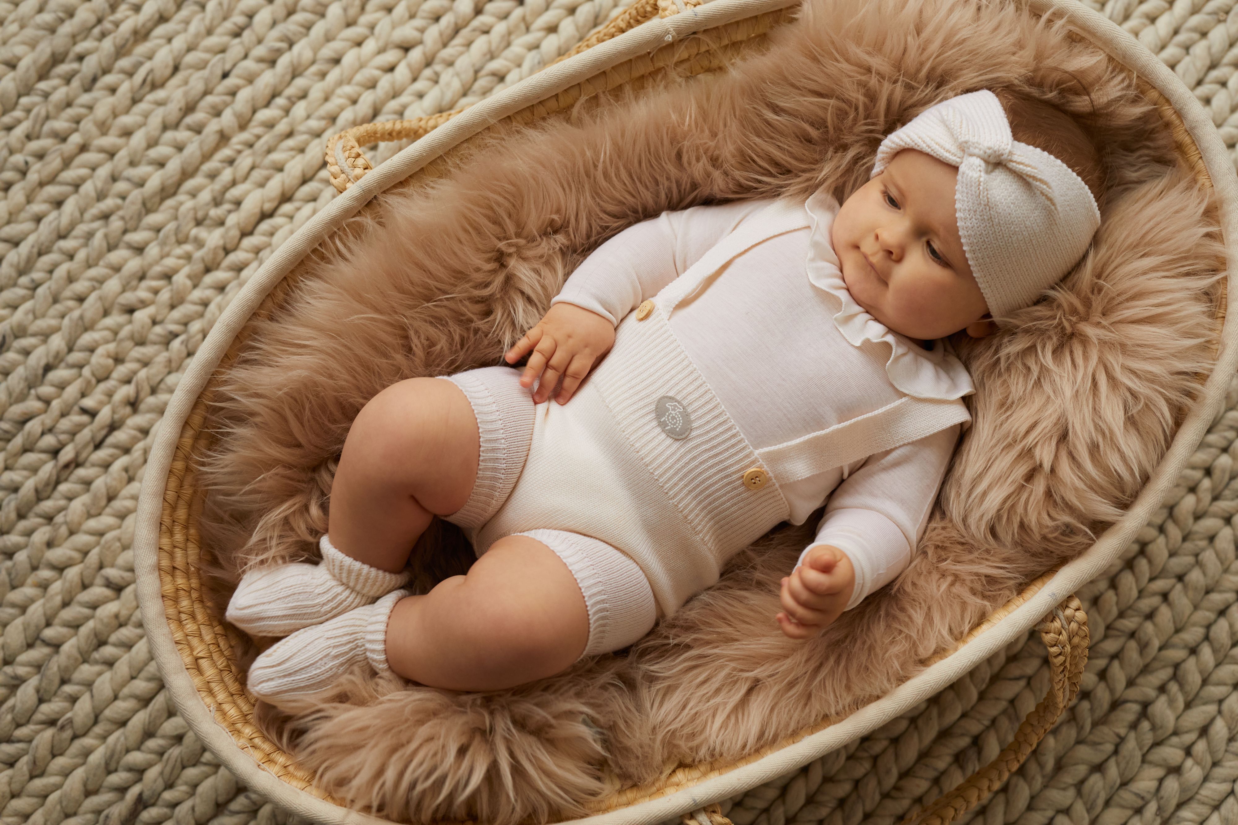 Lillelam Hodebånd Baby Natur<br>Fantastisk myk og behagelig pannebånd i 100% merinoull!