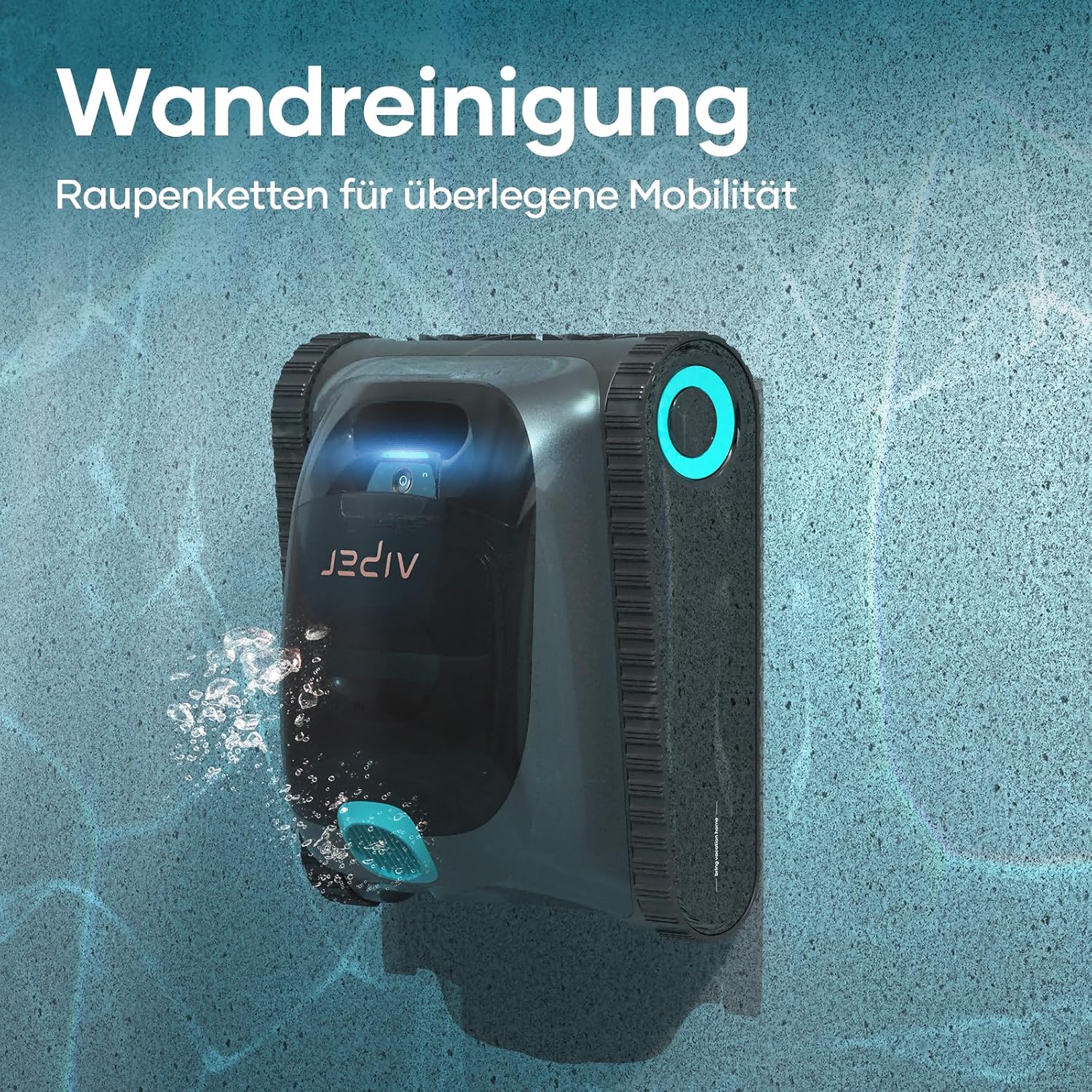 AIPER Scuba S1 APP Upgrade Poolroboter Akku, 180 Min Laufzeit, Ultrafeinfiltration, Pool Bodensauger mit Wand- & Wasserlinienreinigung, App-Steuerung & OTA-Updates, Poolsauger für Pools bis zu 150㎡