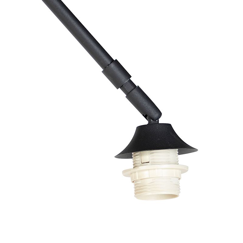 Moderne booglamp zwart met marmeren voet - XXL