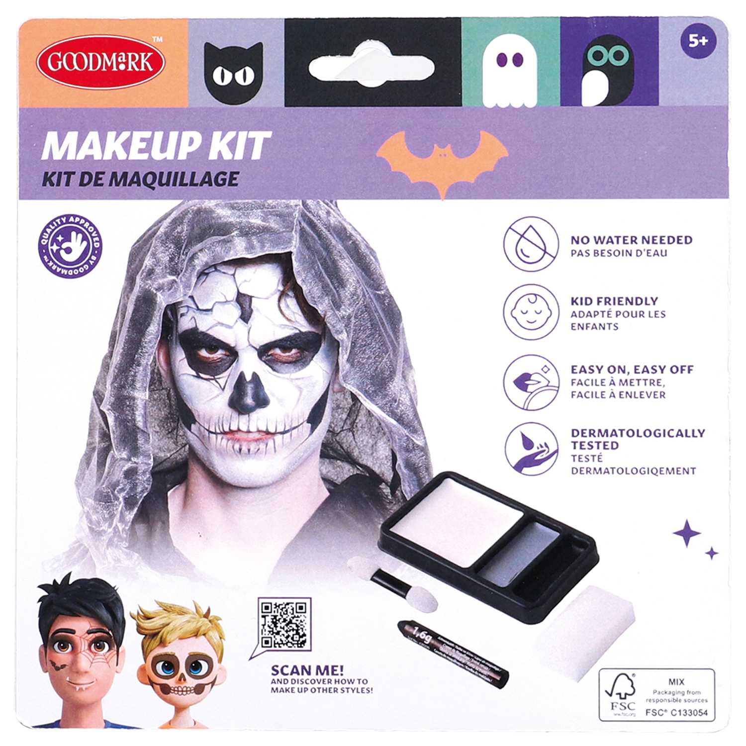 Goodmark Halloween Schminkset Skelett