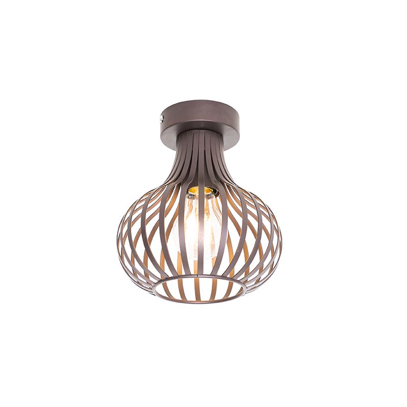 Moderne plafondlamp bruin 18 cm - Saffira