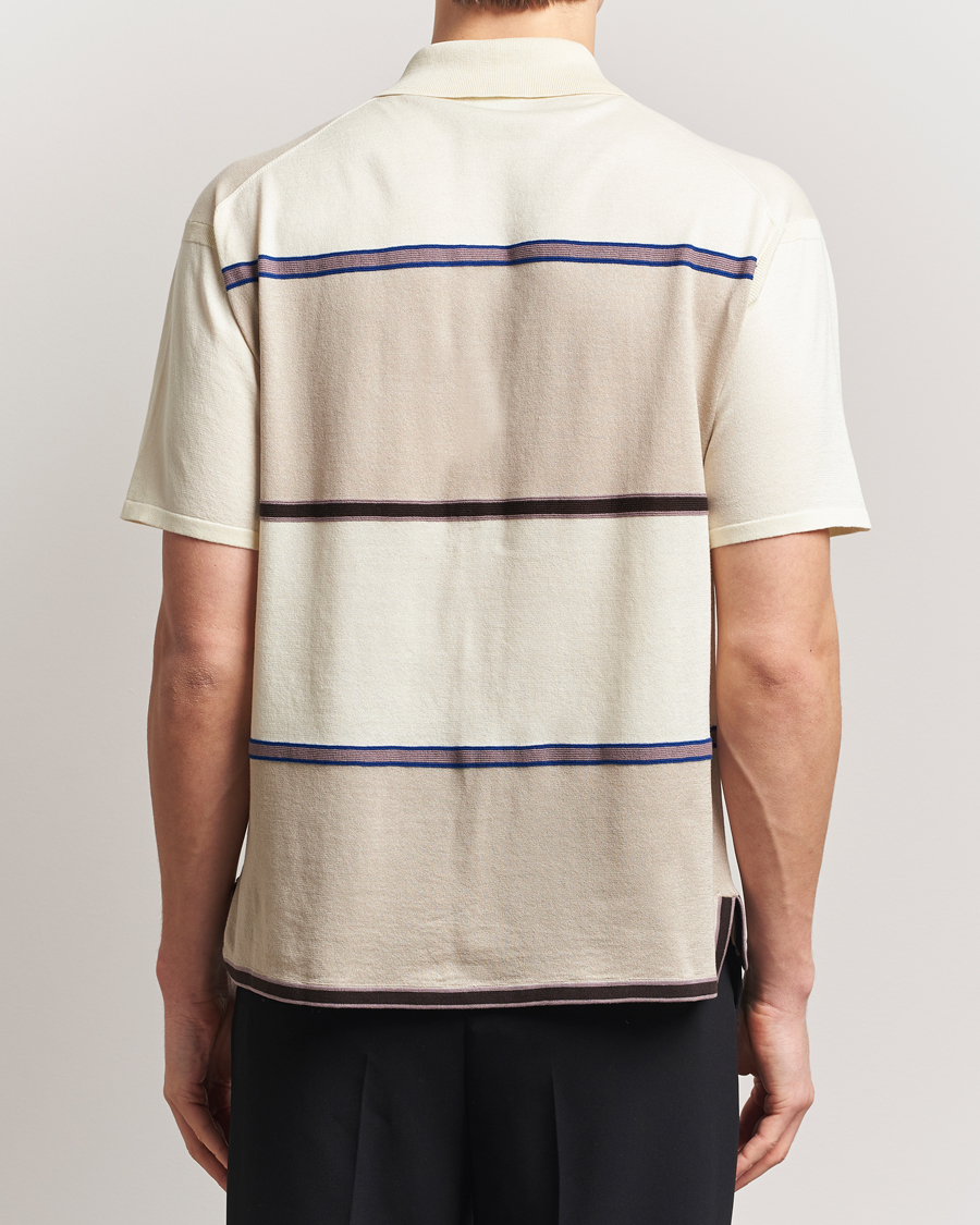 Paul Smith Cotton Striped Knitted Short Sleeve Shirt White