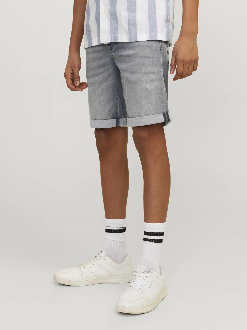 JACK & JONES denim short JJIRICK JJIORIGINAL grey denim