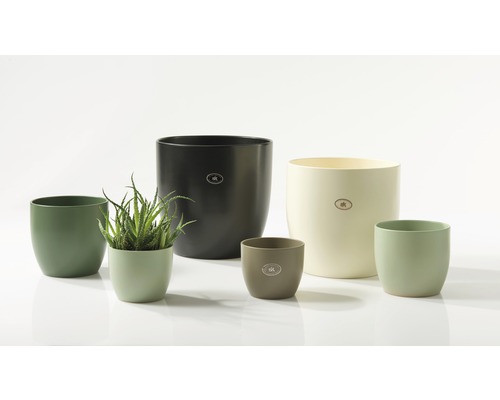 Soendgen Basel Fashion keramische bloempot, Ø 13 cm, H 12 cm, limoengroen
