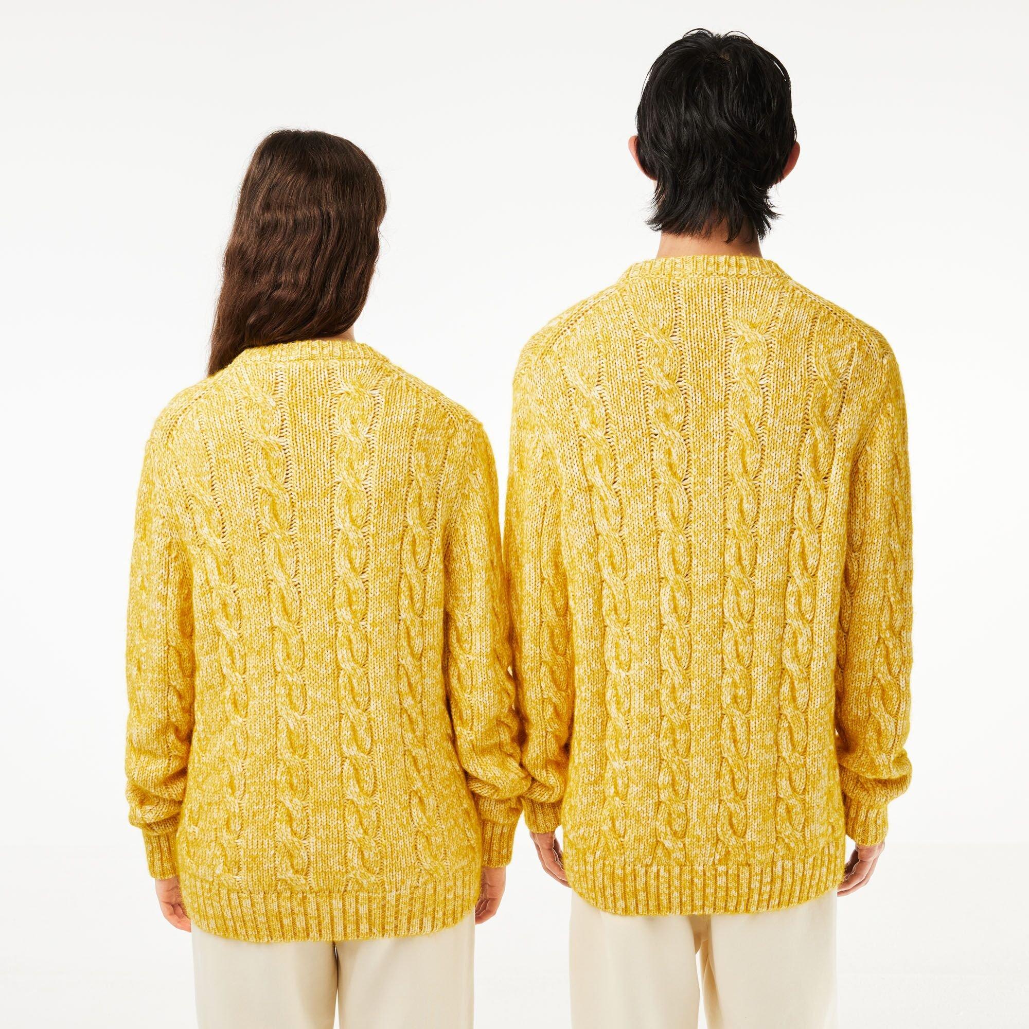 Lacoste Alpaca Wool Cable Knit Sweater
