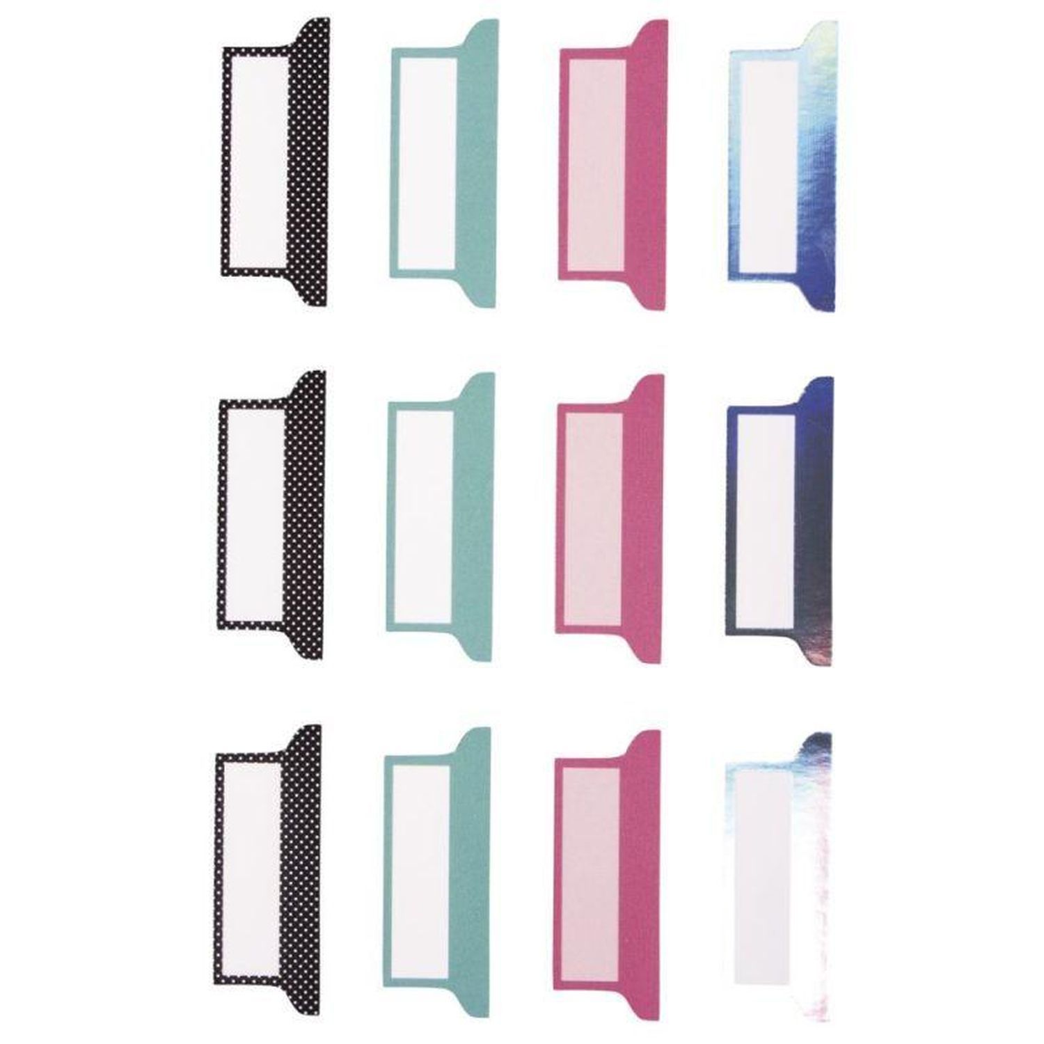 24 stickers onglets pour bullet journal - couleurs pastel