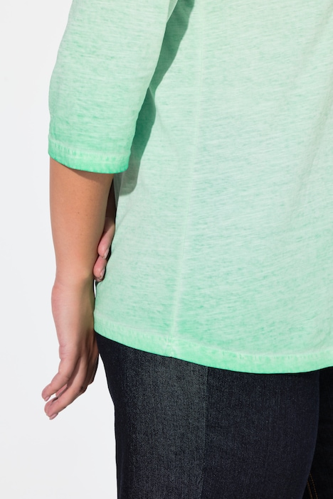 T-Shirt, Moin, Cold Dyed, V-Ausschnitt, 3/4-Arm