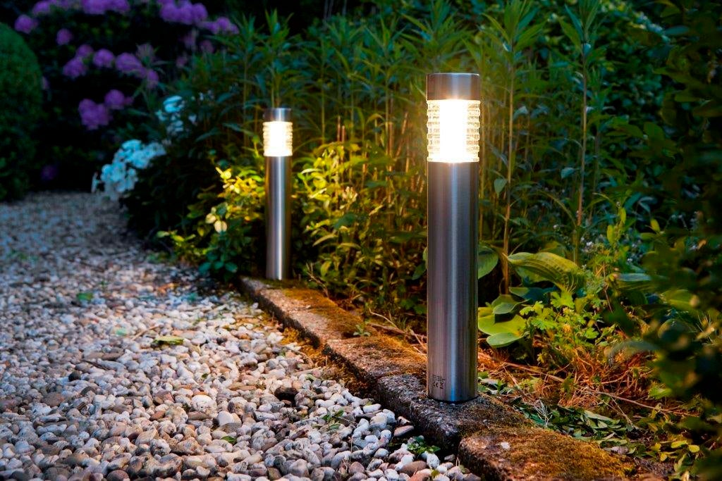 Luxform Lighting solar staande lamp Tacoma RVS 6,2 x 6,2 x 37,4 cm