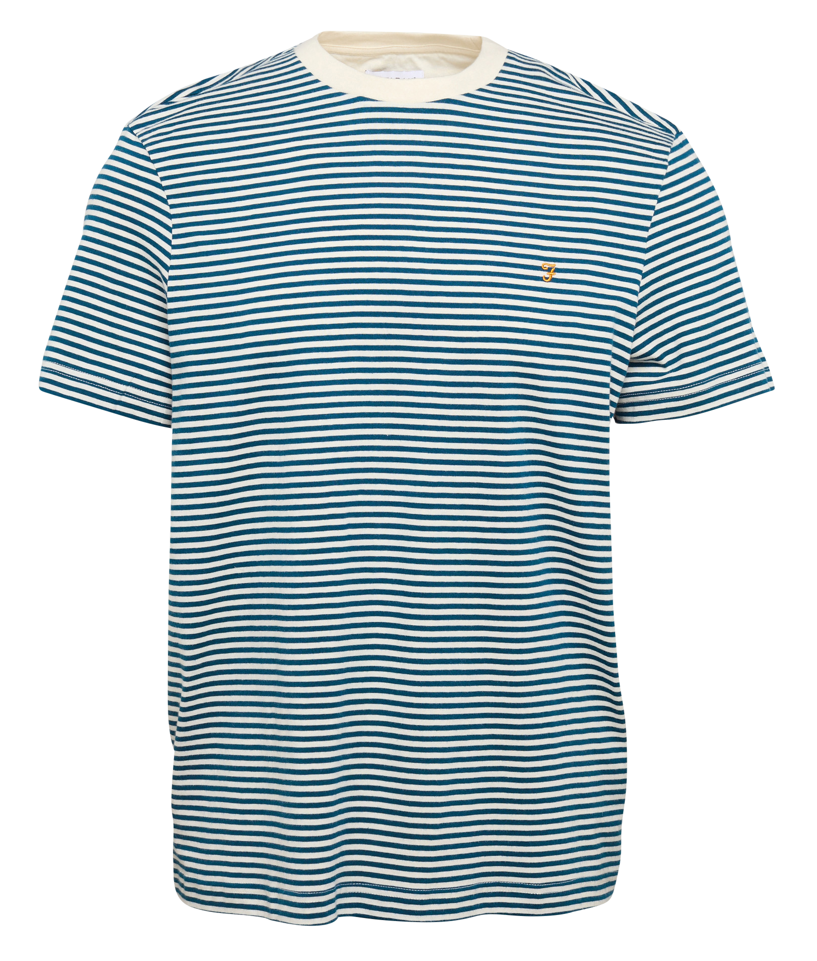 DAYTONA - Tee-shirt col rond regular-fit rayé en coton | Bleu