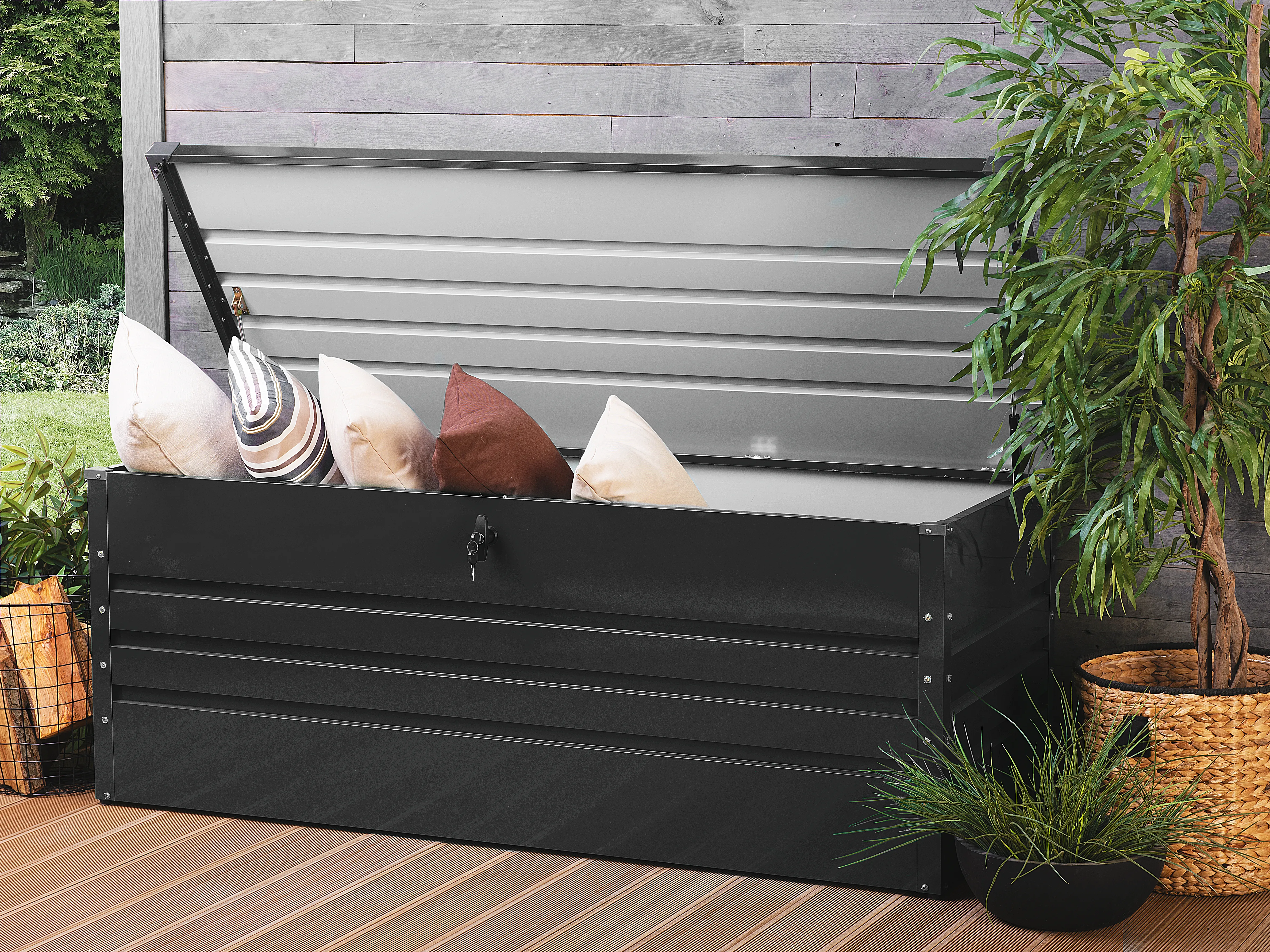 Kussenbox CEBROSA 165 cm 70 cm Grafietgrijs