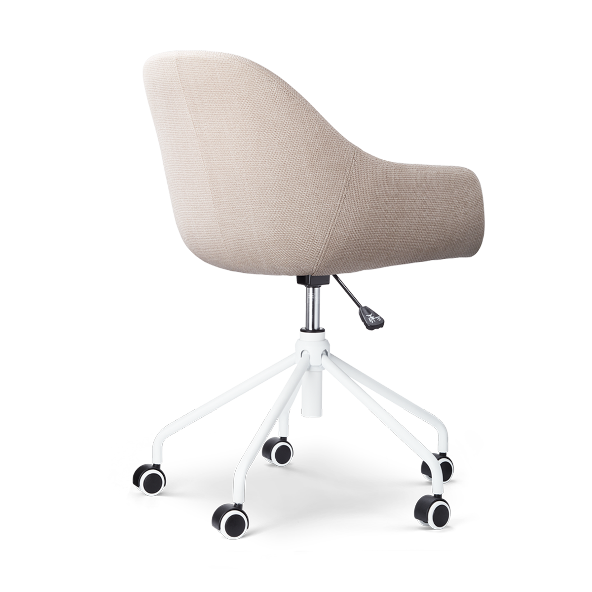 Bureaustoel Nout-Mae beige - wit onderstel