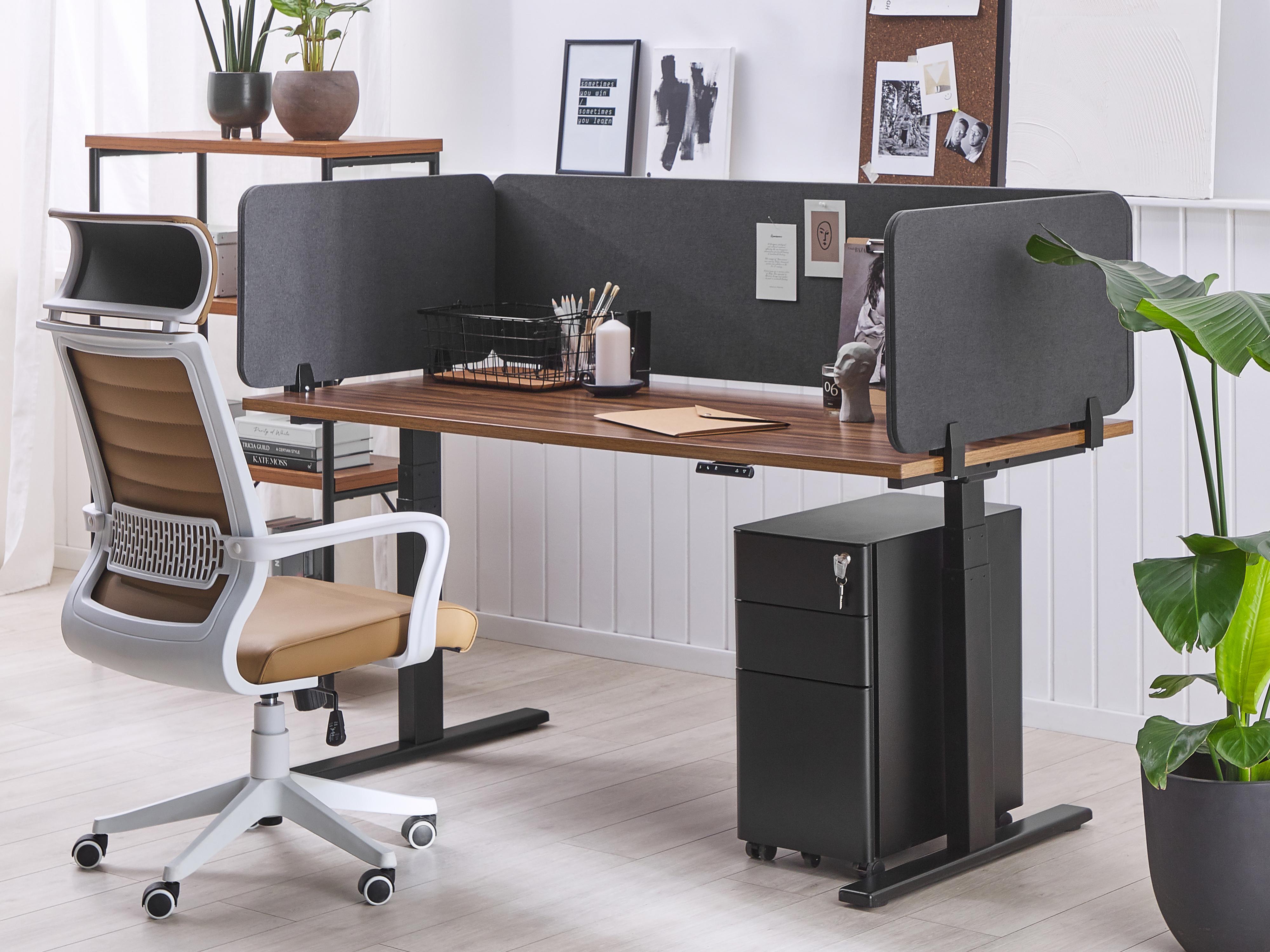 Bureauscheidingswand WALLY Donkergrijs