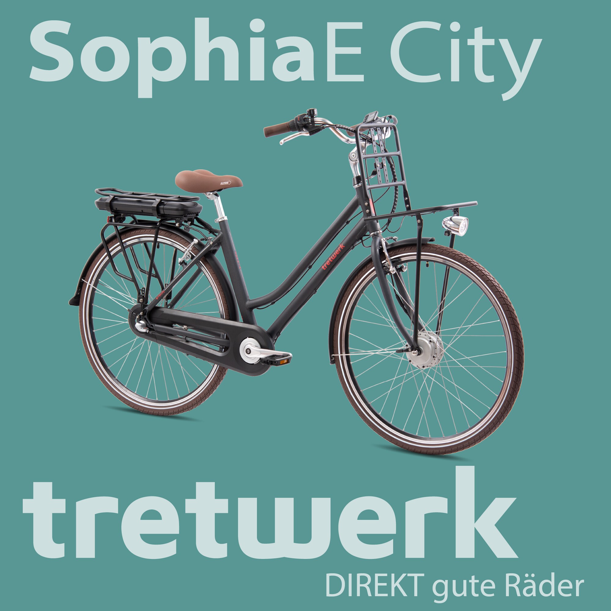 Tretwerk Sophia E Bike Damen 28 Zoll Elektrofahrrad 155 - 175 cm Hollandrad Tiefeinsteiger