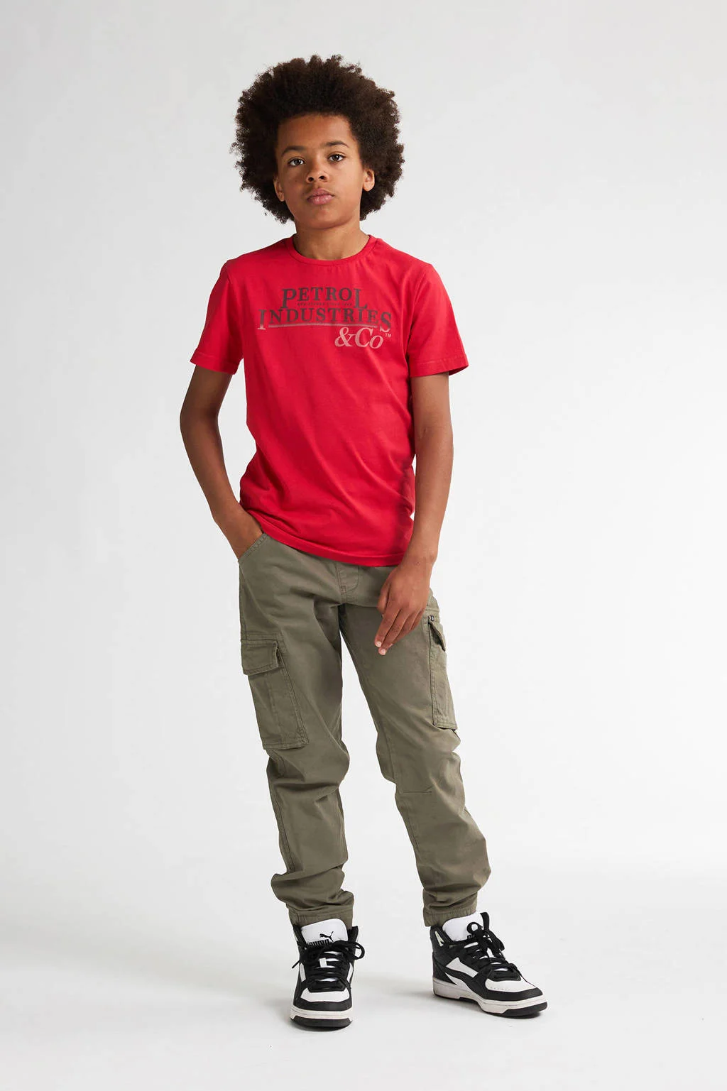 Petrol Industries regular casual broek groen
