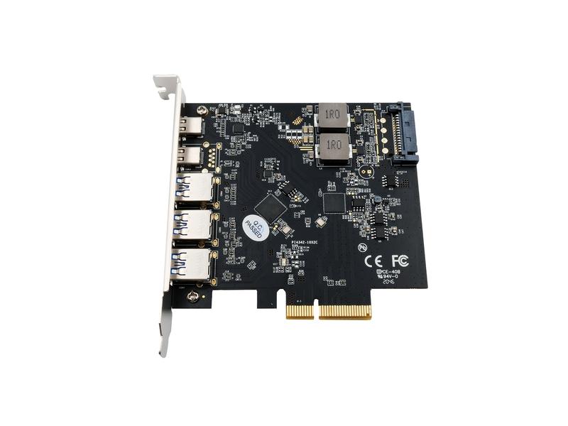 Exsys PCI-Express-Karte EX-12006 PCIe-Schnittstellenerweiterung mit USB-A- und USB-C-Anschluss