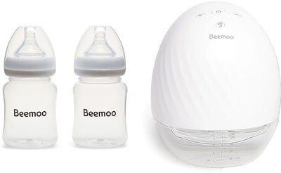 Beemoo CARE Wearable Elektrisk Brystpumpe Singel inkl. Brystmelkflaske 180 ml 2-pack