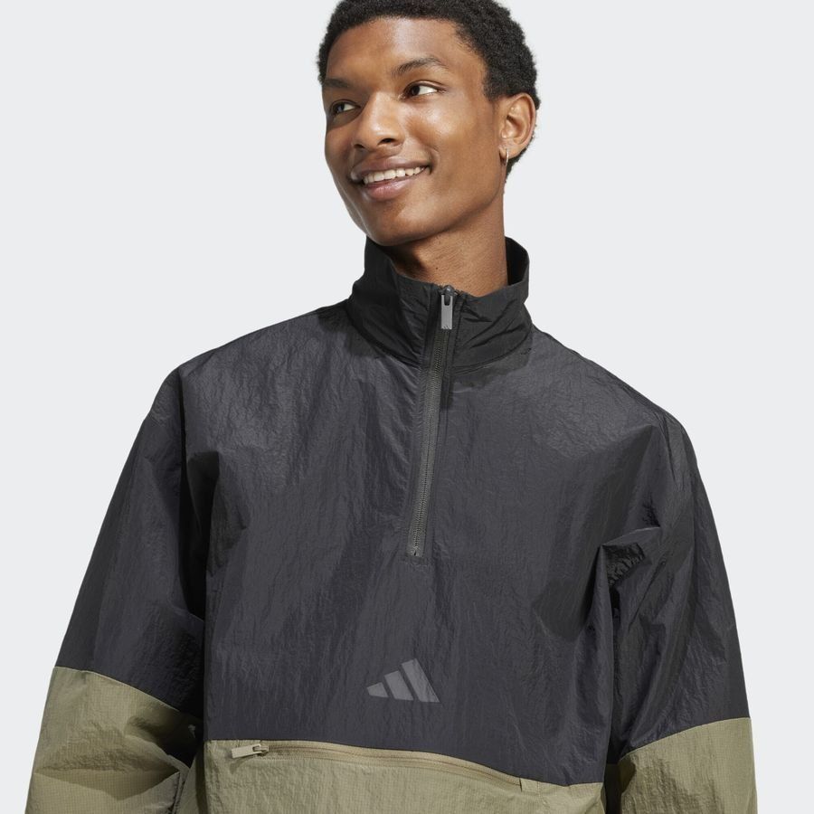 Adidas Sweat-shirt toile demi-zip 3 bandes Future Icons